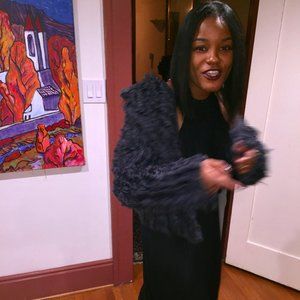 SHAGGY FAUX FUR WAIST COAT